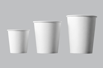 blank white paper plastic coffee cup mockup