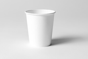 blank white paper plastic coffee cup mockup