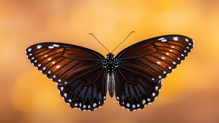 Obraz premium Explore the beauty of nature captivating monarch butterfly displaying vibrant colors against a soft background