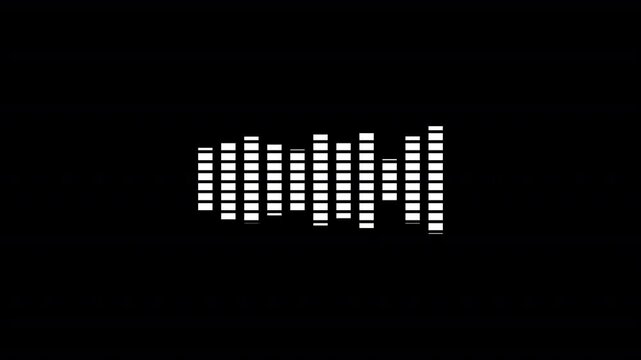 Podcast microphone audio sound waveform animation with alpha channel, Animated sound waveform spectrum motion graphic animation 4k, Voice chat, Voice mail, Speech waves animation