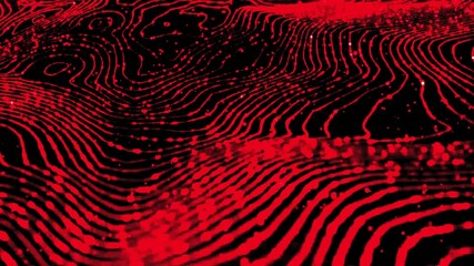 red fingerprint wavy background