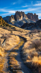 Sunset over Rugged Peaks: A Glimpse into New Mexico's Serene Hiking Trails