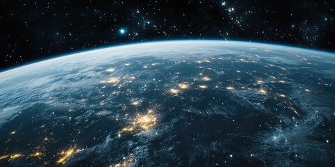 Fototapeta premium Earth from Space at Night