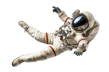 Astronaut falling in the space