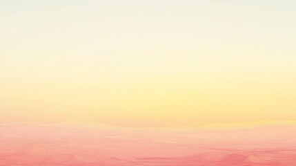 Obraz premium Tranquil Sunrise Gradient Landscape Illustration in Soft Hues of Golden Yellow and Subtle Pinks