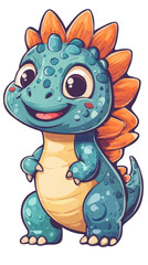 Obraz premium A super cute baby Stegosaurus