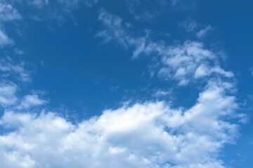 The beautiful blue sky with white cloud