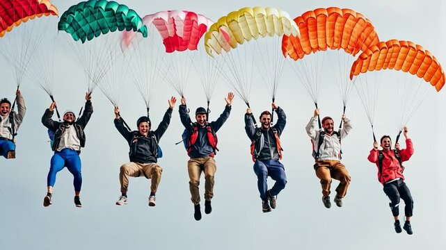 Skydiving Team: A Thrilling Descent 