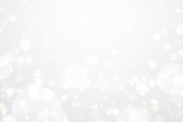 キラキラ雪背景 グレー 冬 幻想的