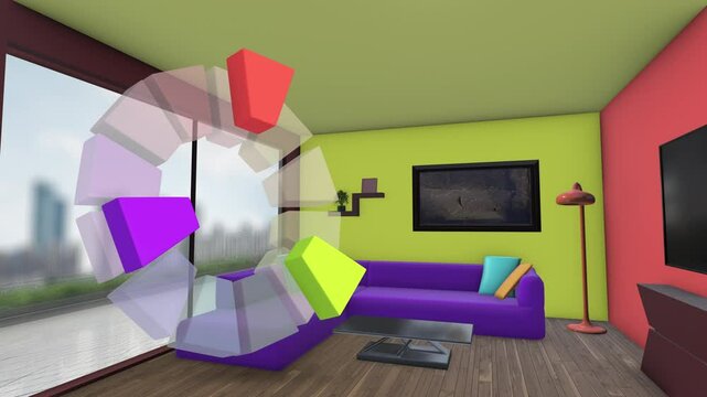 Triadic color scheme of red orange, yellow green, blue violet