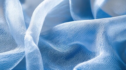 Soft and flowing blue fabric texture