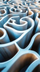 Obraz premium Abstract representation of thoughts and ideas in a flowing pattern.