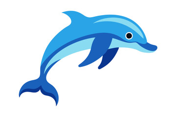 Jumping Dolphin | isolated vector illustration on white background