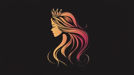 Queenly Silhouette with Crown