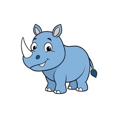 Rhino cartoon vector