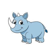Rhino cartoon vector