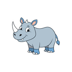 Rhino cartoon vector