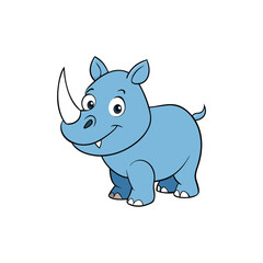 Rhino cartoon vector