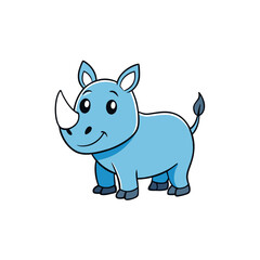 Rhino cartoon vector