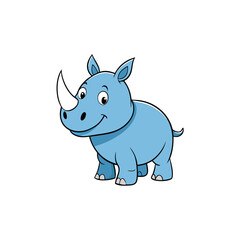Rhino cartoon vector