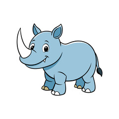 Rhino cartoon vector