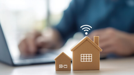 Abstract Representation of IoT and AI Driving Innovations in Smart Home Technology with Wireless Connectivity and Digital Integration