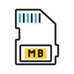 Vector multicolor icon for Mb 
