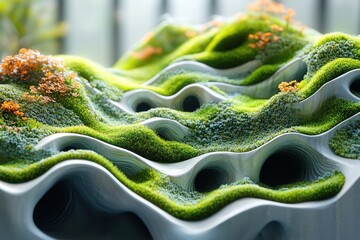 Abstract Mossy Landscape
