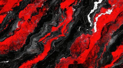 Abstract Red and Black Swirls.