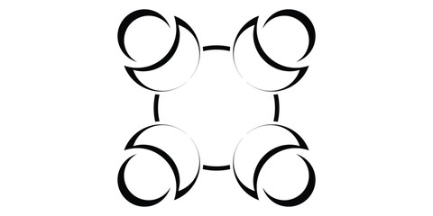 Abstract logo, illustration and vector art.