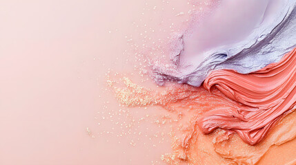 Obraz premium Elegant High-Fashion Beauty Portraits with Radiant Skin, Glamorous Makeup, and Luxurious Skincare Glow.