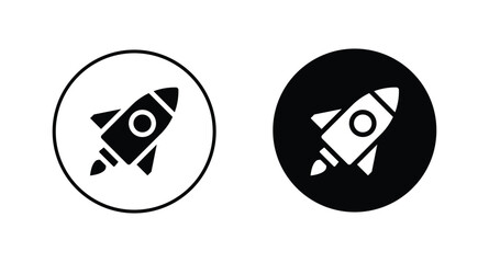 Rocket icon. Rocket launched icon vector