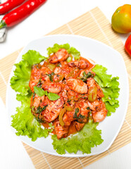 Sambal Sotong is Malaysian Dish Made From Squid in Chili Paste.