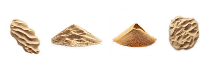 Collection of Sand isolated on transparent background