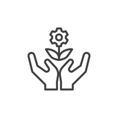 Business incubator line icon