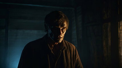 person in the darkness