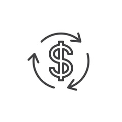 Cash Flow line icon