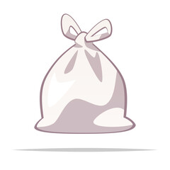 Plastic garbage trash bag vector isolated illustration