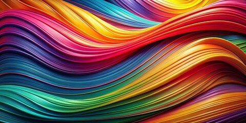 Obraz premium Abstract Fluid Wave of Vivid Colors in a Dynamic Composition