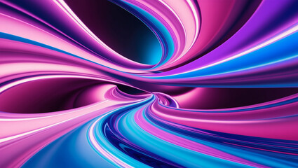 A colorful swirl of pink, blue, and purple