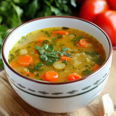 vegetable soup with meatballs