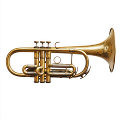 Obraz premium Brass full view isolated on transparent background