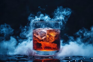 Close-Up of Volatile Syrup Bubbles and Fumes in a Glimmering Pan