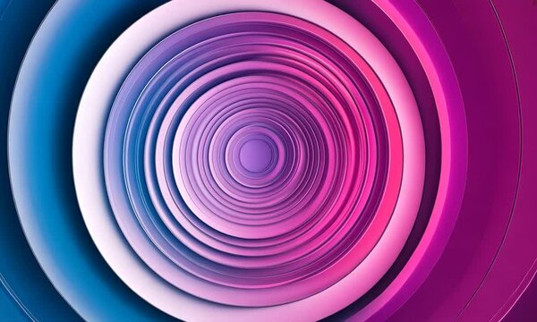 Circular abstract design with overlapping concentric circles