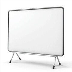 Whiteboard with a clean, writable surface. isolated on transparent background