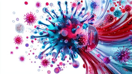 Colorful Shield Icon Blocking Data Attack on White Background