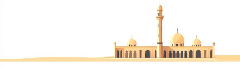 Obraz premium Elegant Middle Eastern Minaret with Slender Tall Structure and Traditional Islamic Architecture