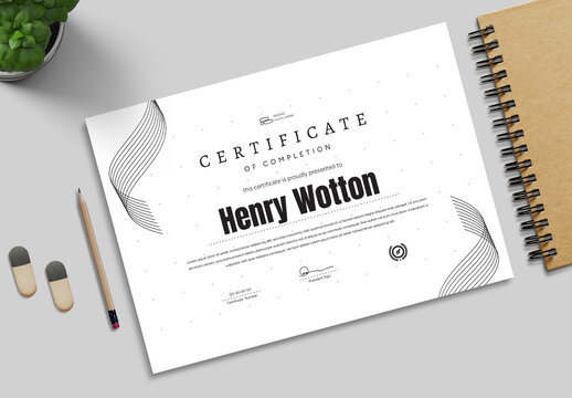 Clean And Classic Certificate Layout