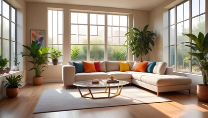 Photo modern style interior room 3d illustration