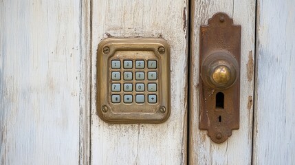 Secured Door with Keypad Entry System